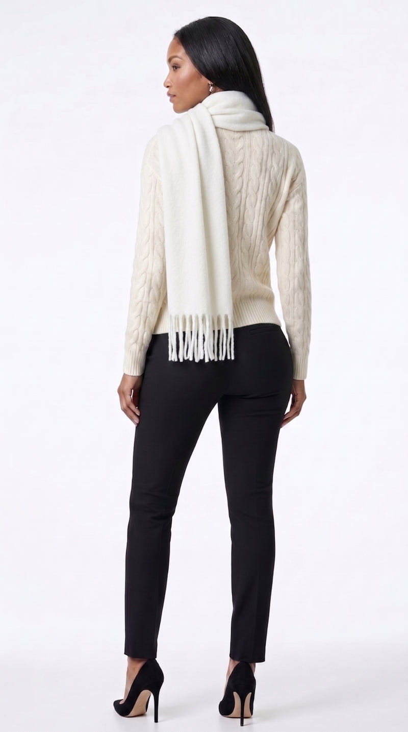 The Classique Scarf – Cream