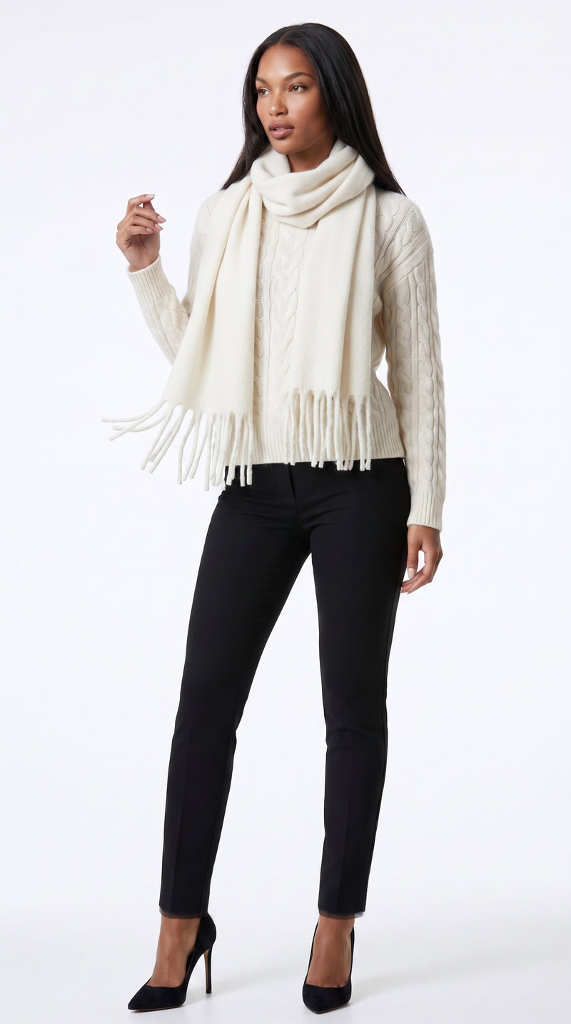 The Classique Scarf – Cream