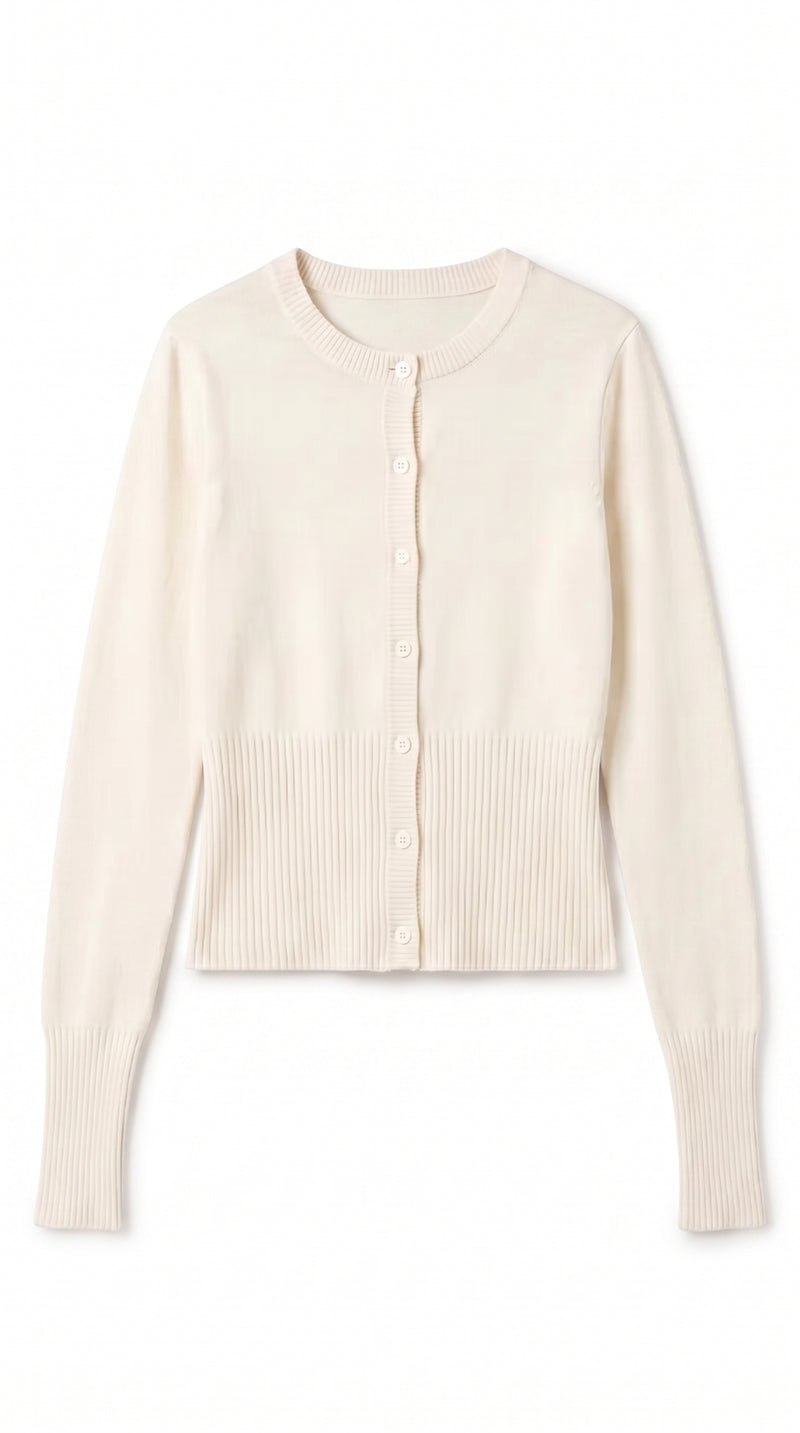 Cropped Cardigan - Cream